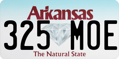 AR license plate 325MOE