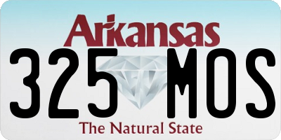 AR license plate 325MOS