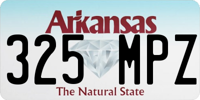 AR license plate 325MPZ