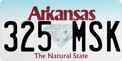 AR license plate 325MSK