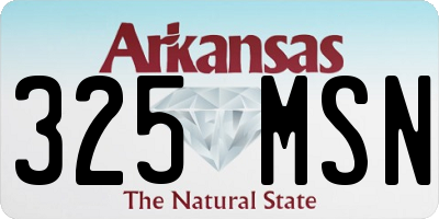 AR license plate 325MSN
