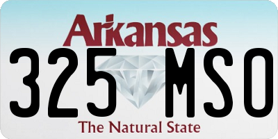 AR license plate 325MSO