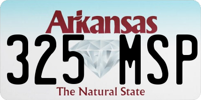 AR license plate 325MSP