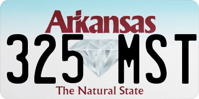 AR license plate 325MST