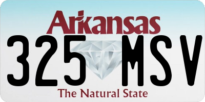 AR license plate 325MSV