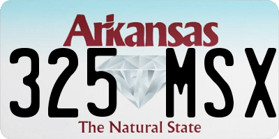 AR license plate 325MSX