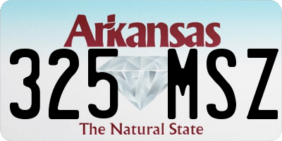 AR license plate 325MSZ