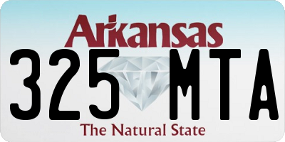 AR license plate 325MTA