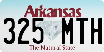 AR license plate 325MTH