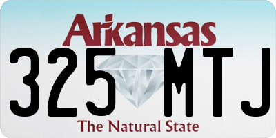 AR license plate 325MTJ