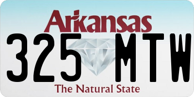 AR license plate 325MTW