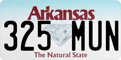 AR license plate 325MUN