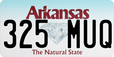 AR license plate 325MUQ