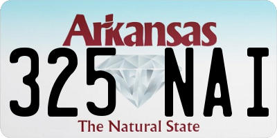 AR license plate 325NAI