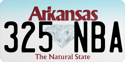 AR license plate 325NBA