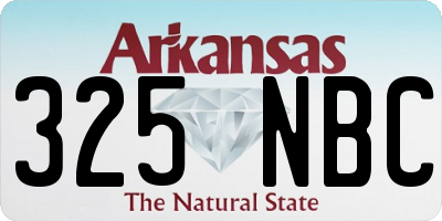 AR license plate 325NBC