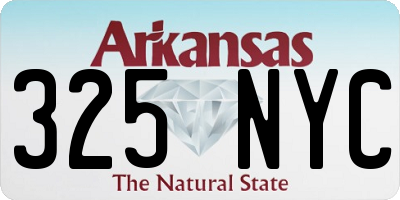 AR license plate 325NYC