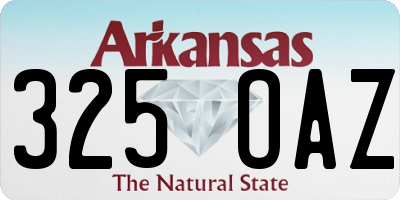 AR license plate 325OAZ