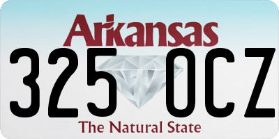 AR license plate 325OCZ