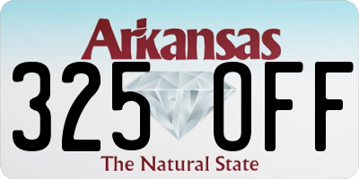 AR license plate 325OFF