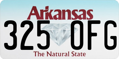 AR license plate 325OFG