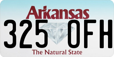 AR license plate 325OFH