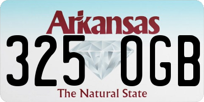 AR license plate 325OGB