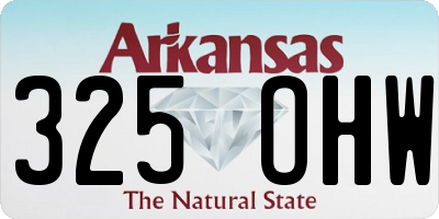 AR license plate 325OHW