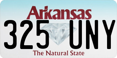 AR license plate 325UNY