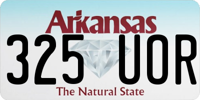 AR license plate 325UOR