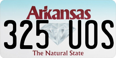 AR license plate 325UOS