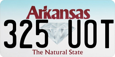 AR license plate 325UOT