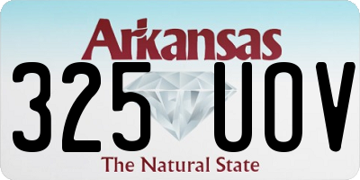 AR license plate 325UOV