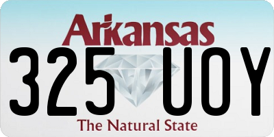 AR license plate 325UOY