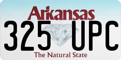 AR license plate 325UPC