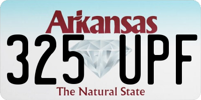 AR license plate 325UPF