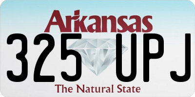AR license plate 325UPJ