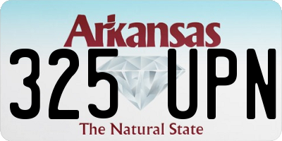 AR license plate 325UPN