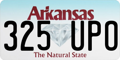 AR license plate 325UPO