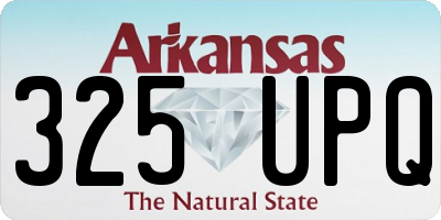 AR license plate 325UPQ