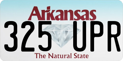 AR license plate 325UPR