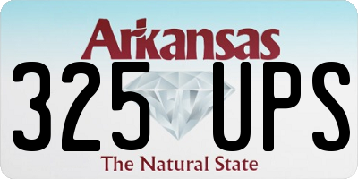 AR license plate 325UPS