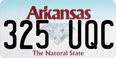 AR license plate 325UQC