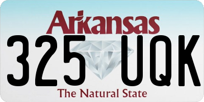AR license plate 325UQK
