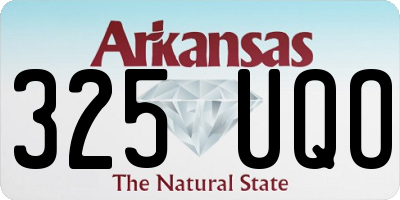 AR license plate 325UQO