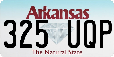 AR license plate 325UQP