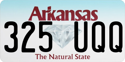 AR license plate 325UQQ