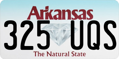 AR license plate 325UQS