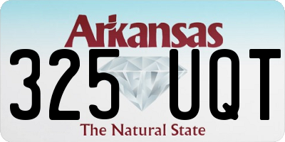 AR license plate 325UQT