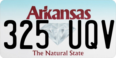 AR license plate 325UQV